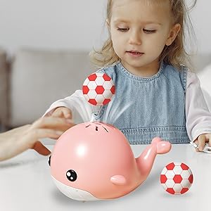 whale balancing game electric whale floating ball toy ball blower toddler toy