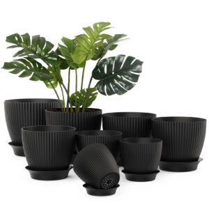 JOJOSEE 8 Pack Plant Pots Indoor