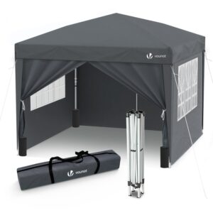 VOUNOT 3m x 3m Pop Up Gazebo with Sides & 4 Weight Bags & Carry Bag