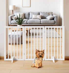 The Fellie Wooden Freestanding Pet Gate for Dogs