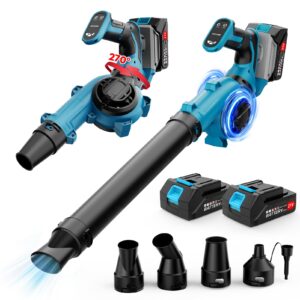 Leaf Blower Cordless with 2X3000mAh Battery and Charger