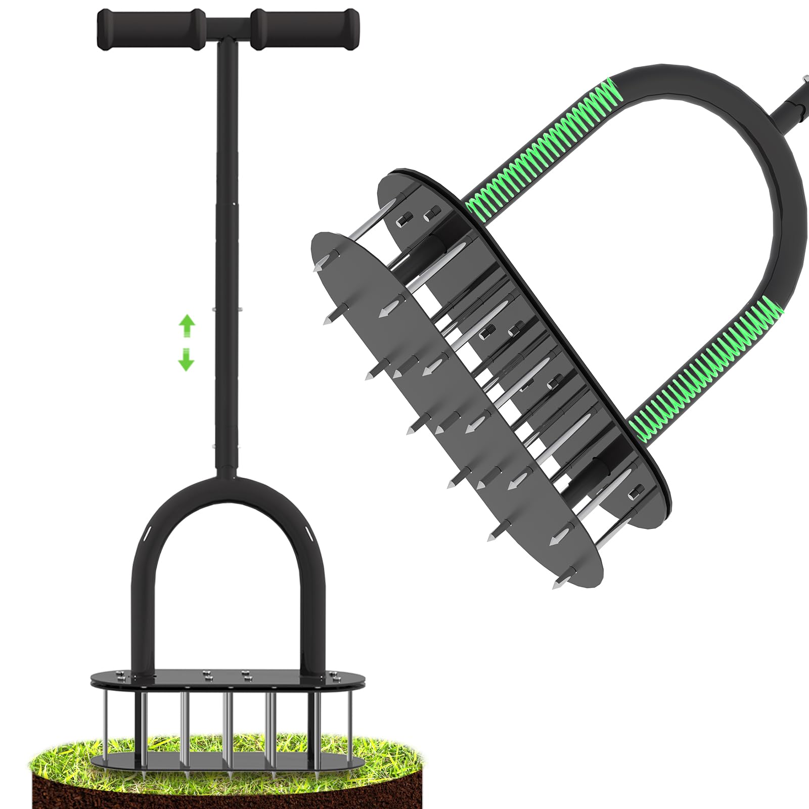 seasky Lawn Aerator Automatic Dirt and Leaf Clean Design