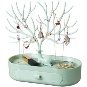 penobon Antler Jewellery Organiser Stand with Drawer
