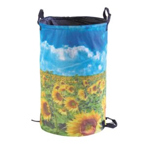 Sunflower Design 120L Garden Bag - Pop-up Garden Waste Bags Heavy Duty With Handles Hold Up To 55KG