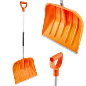 KB Tools Snow Shovel for Driveway – Heavy Duty Polypropylene Snow Shovels with Aluminium Handle – Cordless Snow Shovel for Garden