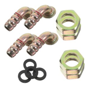 BESPORTBLE 4 Sets Stove Connection Hose Gas Cooktop Adapters Universal Adapter Gas Bbq Grill Natural Gas Hose Fuel Line Pliers Burner Covers for Gas Grill Gas Connector Zinc Alloy Golde