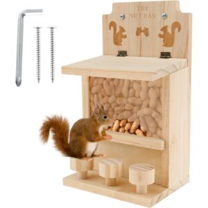 Wooden Squirrel Feeder House