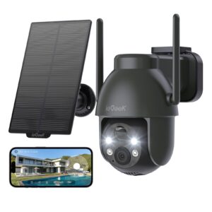 ieGeek 2K Solar Security Camera Outdoor Wireless