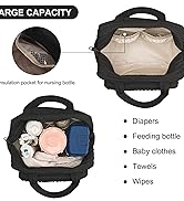 GSenhui Nappy Changing Bags for Prams Baby Bag with Insulated Wocket Cute Mommy Bag Diaper Bag We...