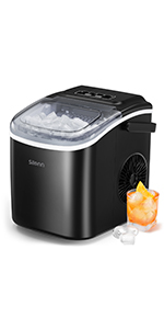 ice cube maker machine makers countertop portable silonn black silver 2 sizes bullet ice for home 2l