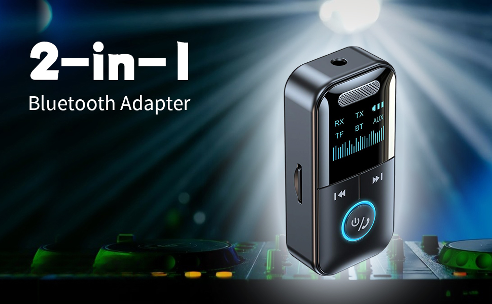 Bluetooth 5.4 Transmitter Receiver 2-in-1 3.5mm Jack Bluetooth Receiver Audio Adapter