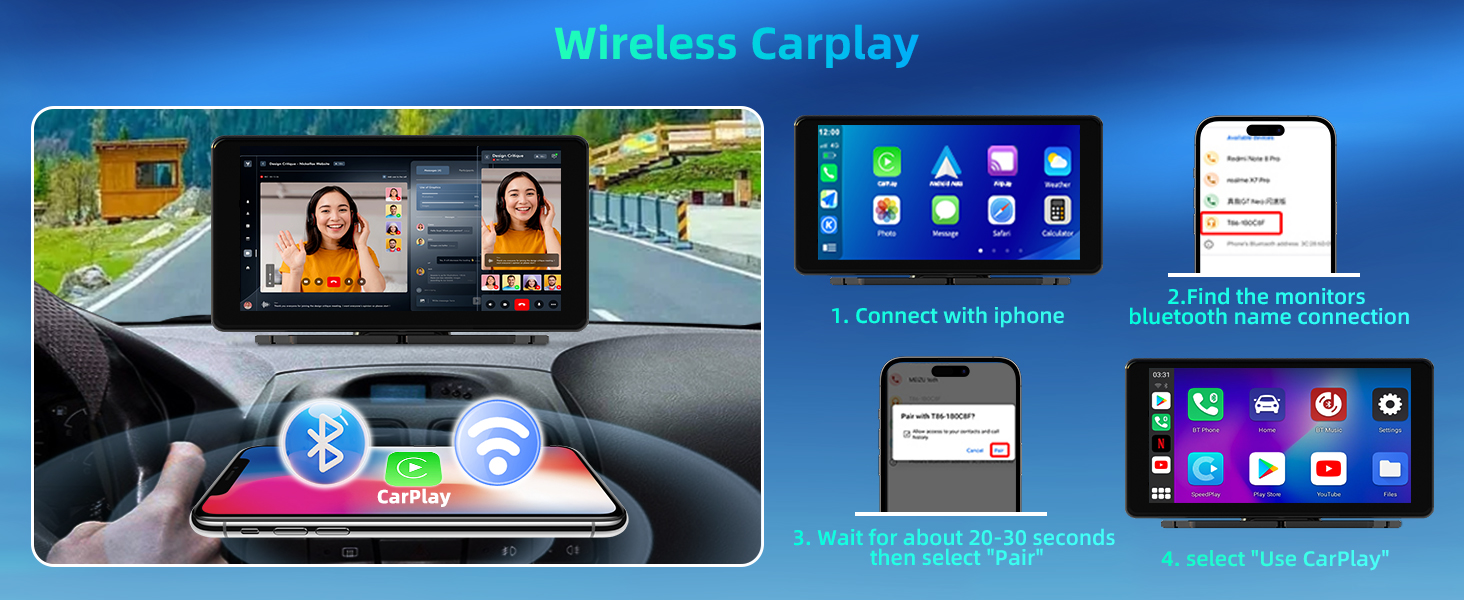 wireless carplay screen