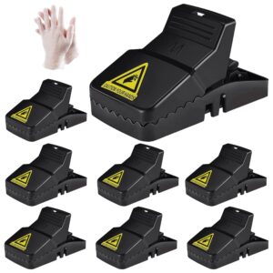 ZXPR Mouse Traps - 8 x Large Heavy Duty Humane Rat Traps That Kill Instantly for Indoors