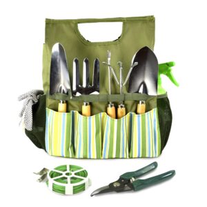Gardening Tools Gift Kit Gardening Gifts for Women & Men 9 Piece Heavy Duty Garden Tool Sets Gardening Hand Tool for Women & Men Easy Storage