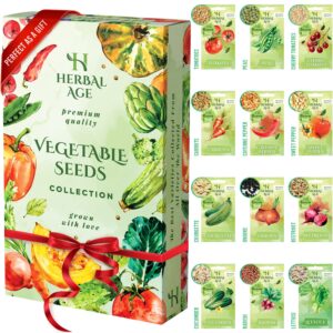 Perfect Christmas Garden Gifts - 12 Vegetable Seed Box for Garden - Grow Your Own Kits