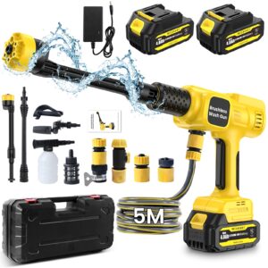 Professional Cordless High Pressure Washer Portable with 2 x 4000mAh Batteries