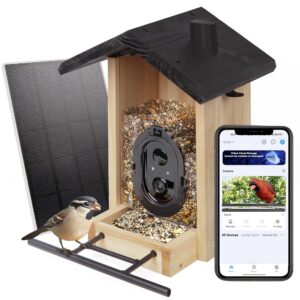 Origem Smart 3L Bird Feeder with Camera with Free AI Bird Detection Full Color Night Vision Solar Bird Feede