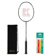 KUMPOO Badminton Racket ET50 Carbon Fiber Racquet: Professional Badminton Racket Great-Performanc...