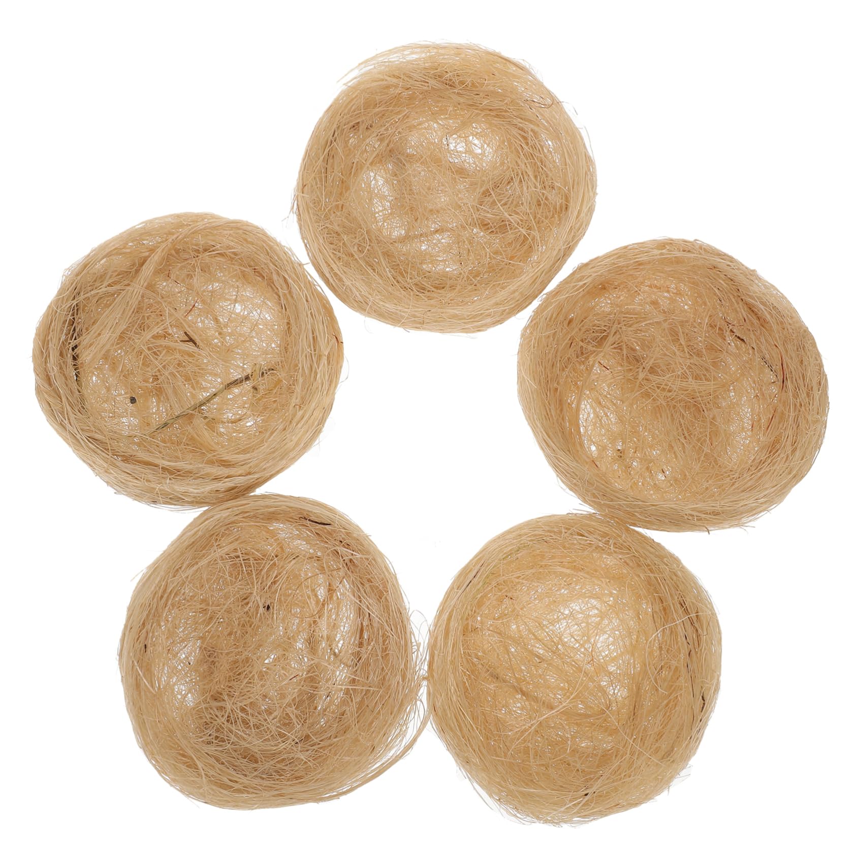 BESPORTBLE 10Pcs Rustic Artificial Bird Nests Ornament Decorative Simulation Bird House Kit for Home and Garden Deco