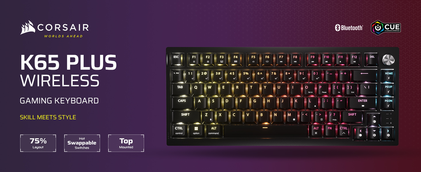 K65 PLUS WIRELESS TACTILE