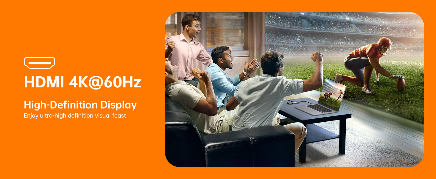 usb c hub, usb c dock, 8 in 1, docking station, 4k@60Hz HDMI, USB 3.0, muiltiport adapter