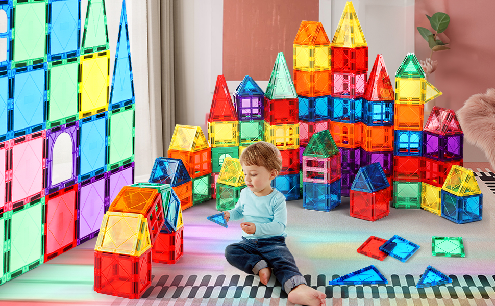 100PC Magnetic Tiles