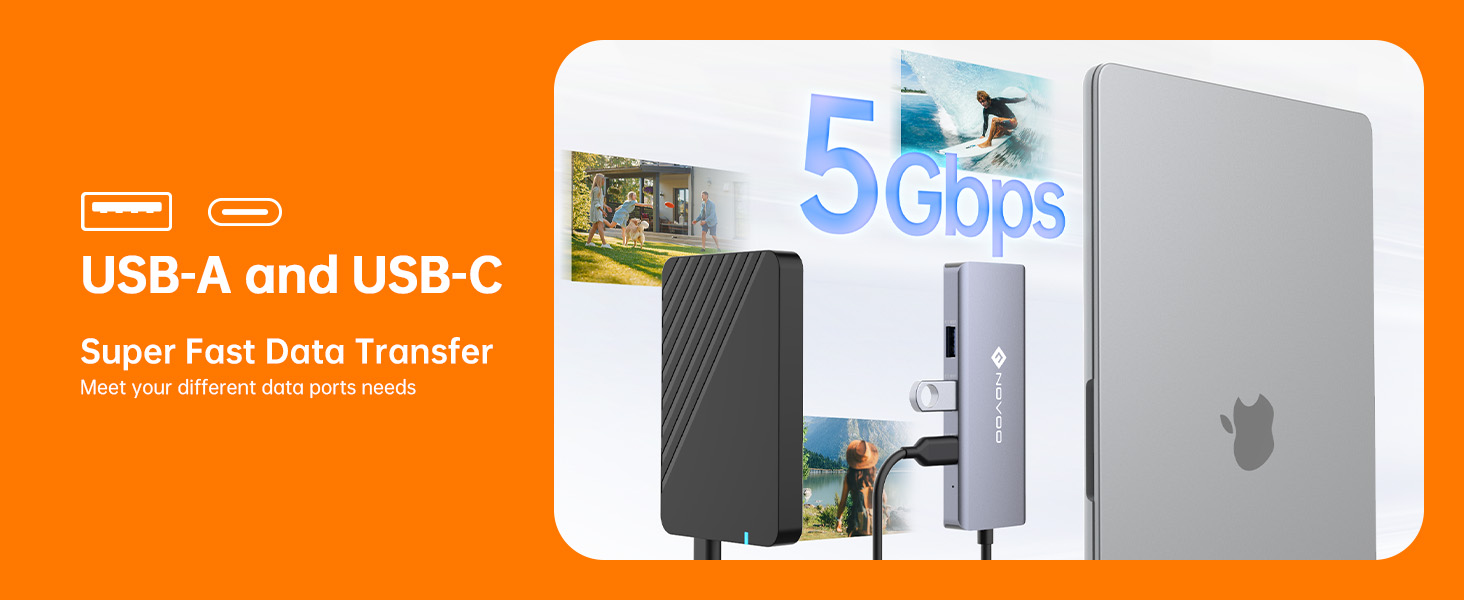 usb c hub, usb c dock, 8 in 1, docking station, 4k@60Hz HDMI, USB 3.0, muiltiport adapter