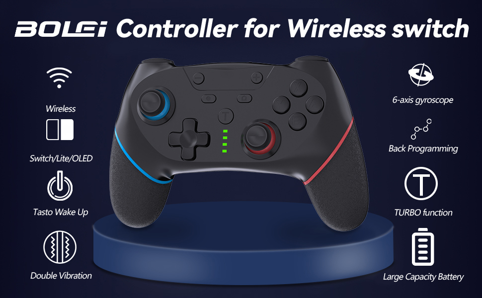 Switch Controller for Switch/Switch OLED/Switch Lite, Switch Pro Controller with Wake Up