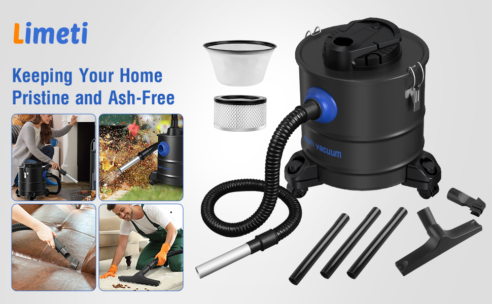 Ash Vacuum Cleaner, 20Kpa 20L Multifunctional Vacuum Cleaner
