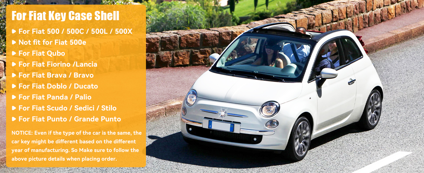 Car Key Fob Cover Fit for Fiat