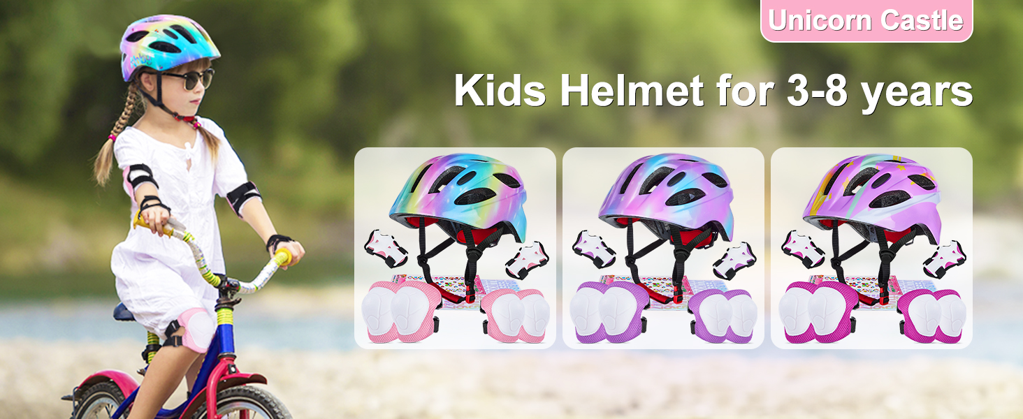 kids helmet and pads set