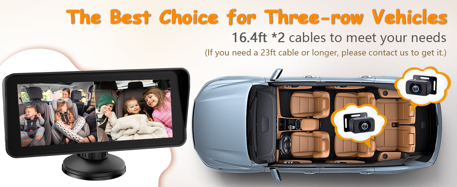 baby car camera with 2 cameras