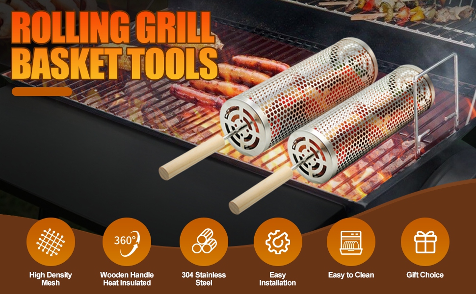 Rolling Grill Baskets