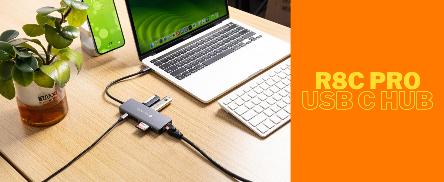usb c hub, usb c dock, 8 in 1, docking station, 4k@60Hz HDMI, USB 3.0, muiltiport adapter