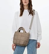 GSenhui Small Puffer Tote Bag Quilted Bag for Women Quilted Tote Handbag Puffer Crossbody Bag Min...