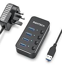 RSHTECH 10 Ports Powered USB 3.2/USB C Hub