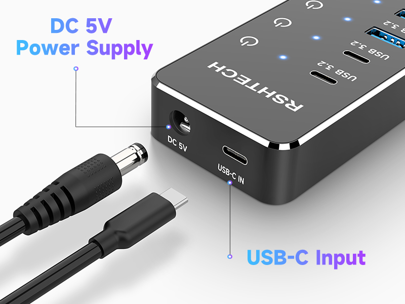 RSHTECH powered usb hub 3.0