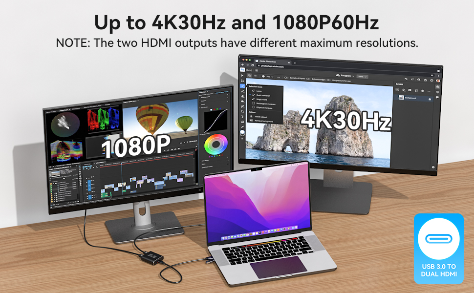 usb c to dual hdmi adapter