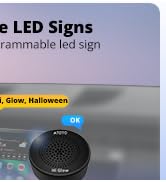 ATOTOZONE CI-VIALD13 Scrolling Advertising LED Signs, AI Voice Control, Programmable led sign,Blu...