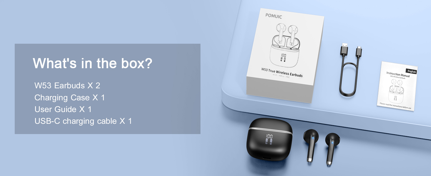 wireless earbuds packaging introduction