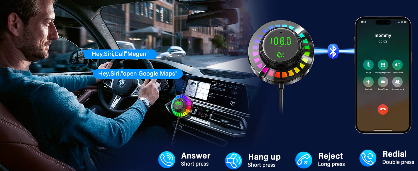 fm bluetooth transmitter car