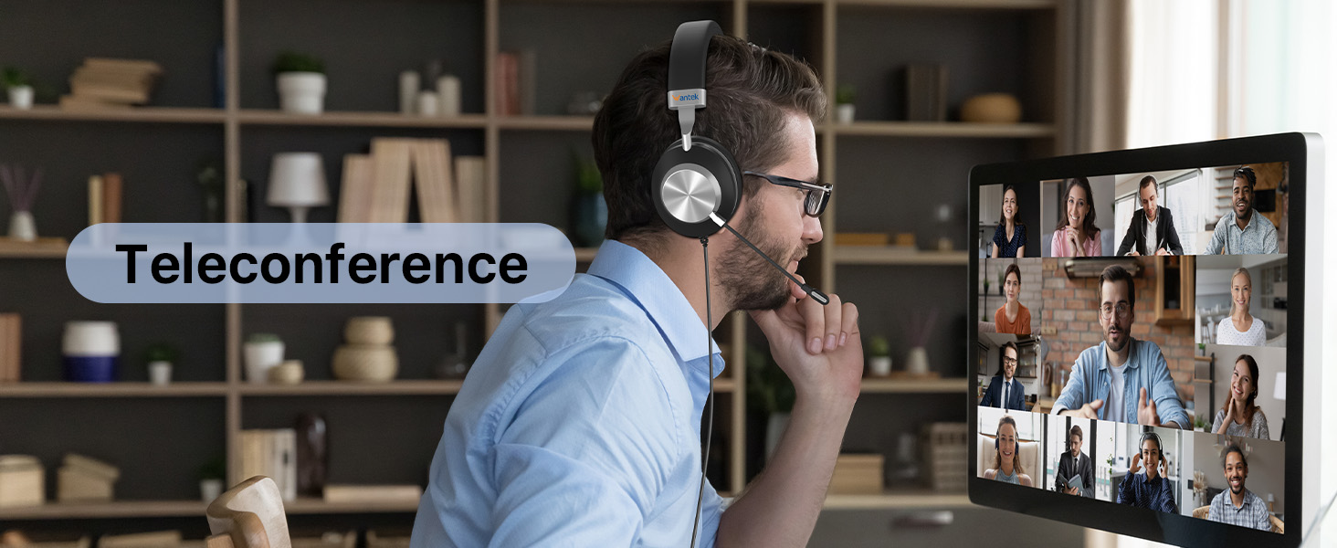 USB Headset with Microphone for PC Laptop