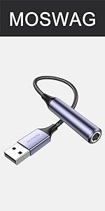 USB to 1/4 Jack Audio Adapter,