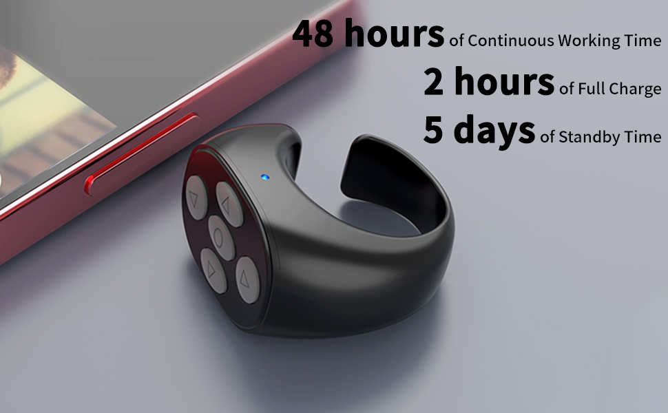 Tiktok Scrolling Ring, Page Turner Remote Bluetooth Fingertip Wireless Bluetooth Remote Control