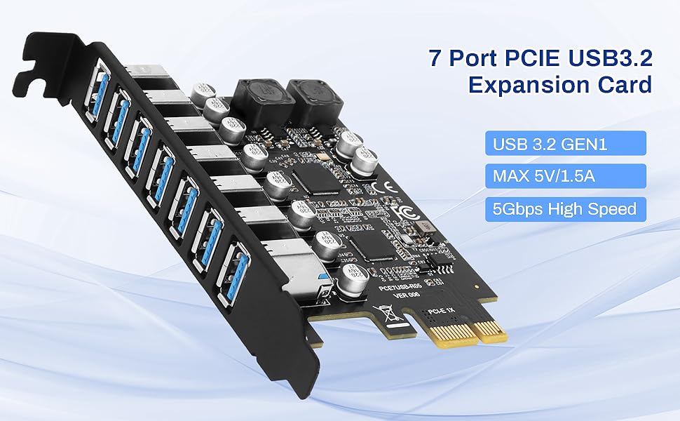 7 Port PCIE Expansion Card