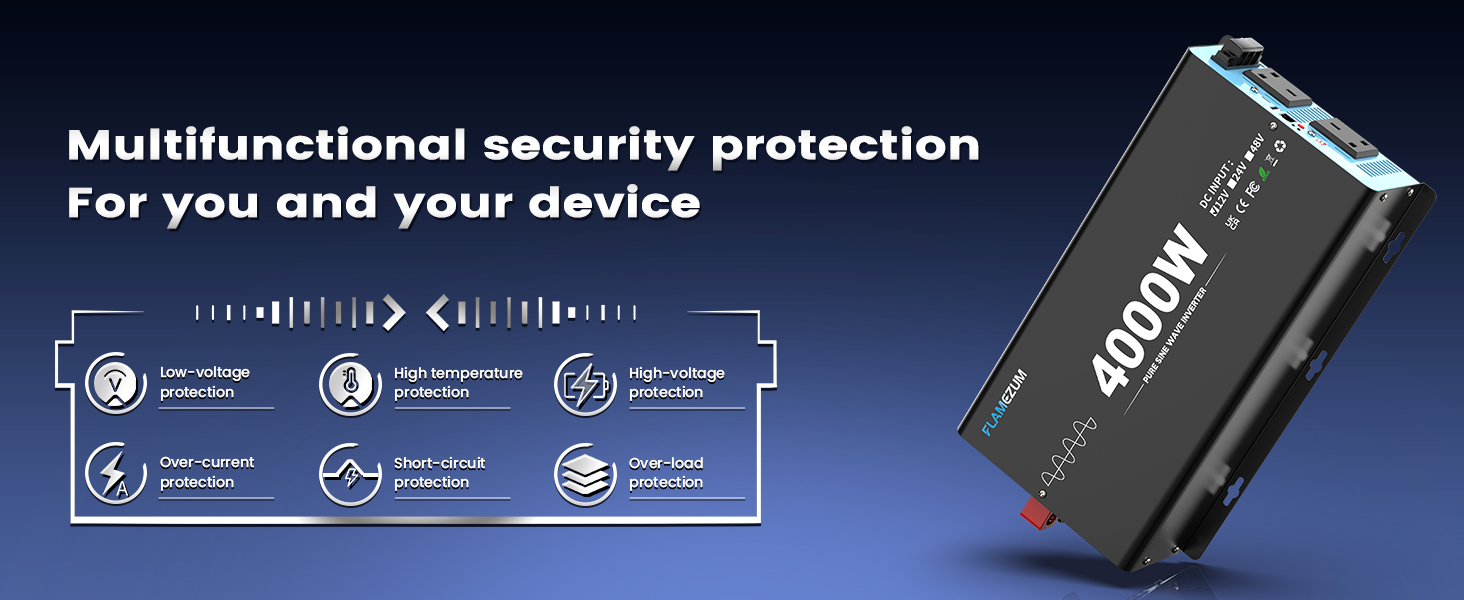 4000w Pure Sine Wave Inverter Power Inverter 12V to 240V