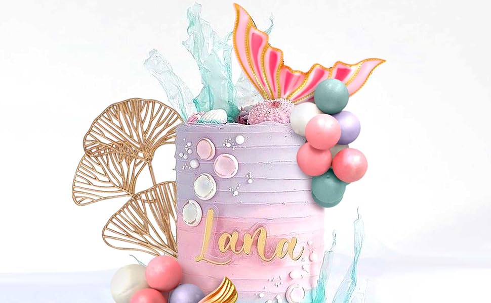 little mermaid cake topper under the sea cake decoration seashell cake topper