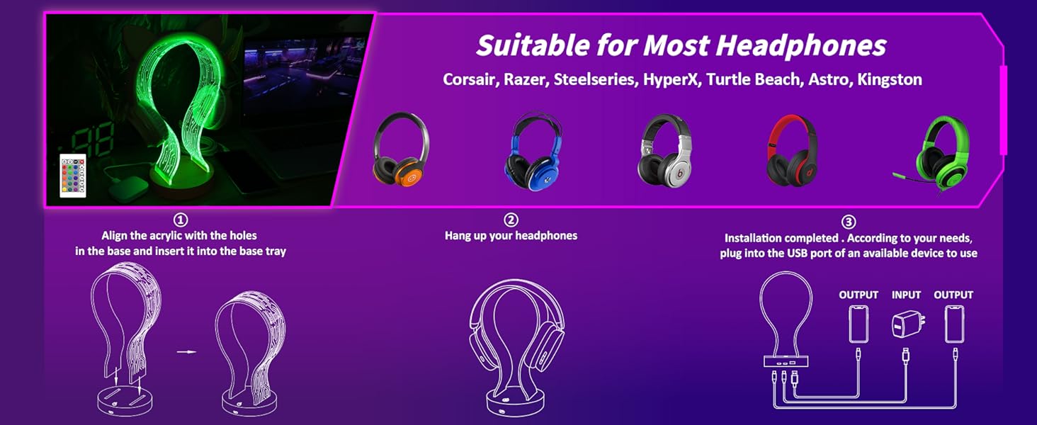 Suitable for all brands of headphone sizes