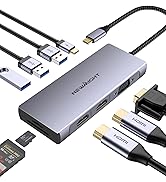 USB C Hub to HDMI adapter, Newmight 5 in 1 HDMI to USB C Adapter with HDMI 4K USB3.0 Fast Data Tr...