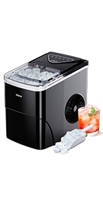 ice cube maker machine makers countertop portable silonn black silver 2 sizes bullet ice for home 2l